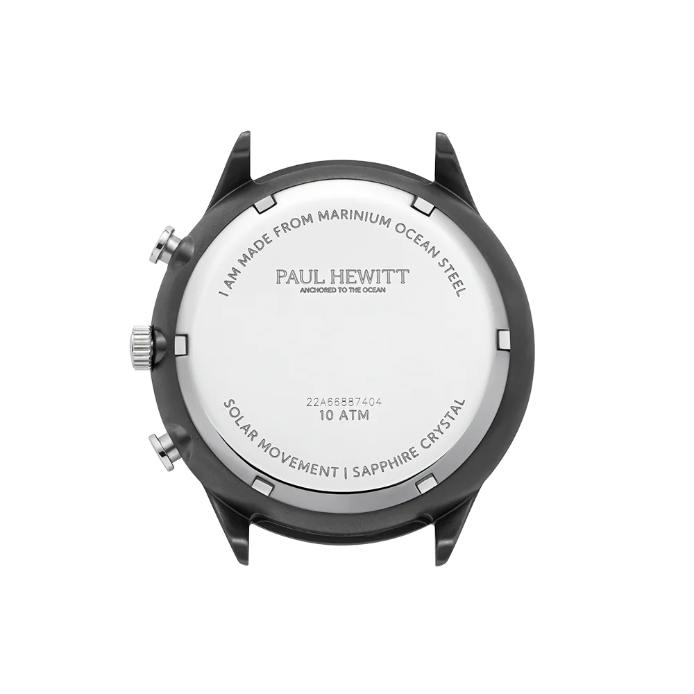 Chrono Uhr Gun Metal Weiß - Image 6