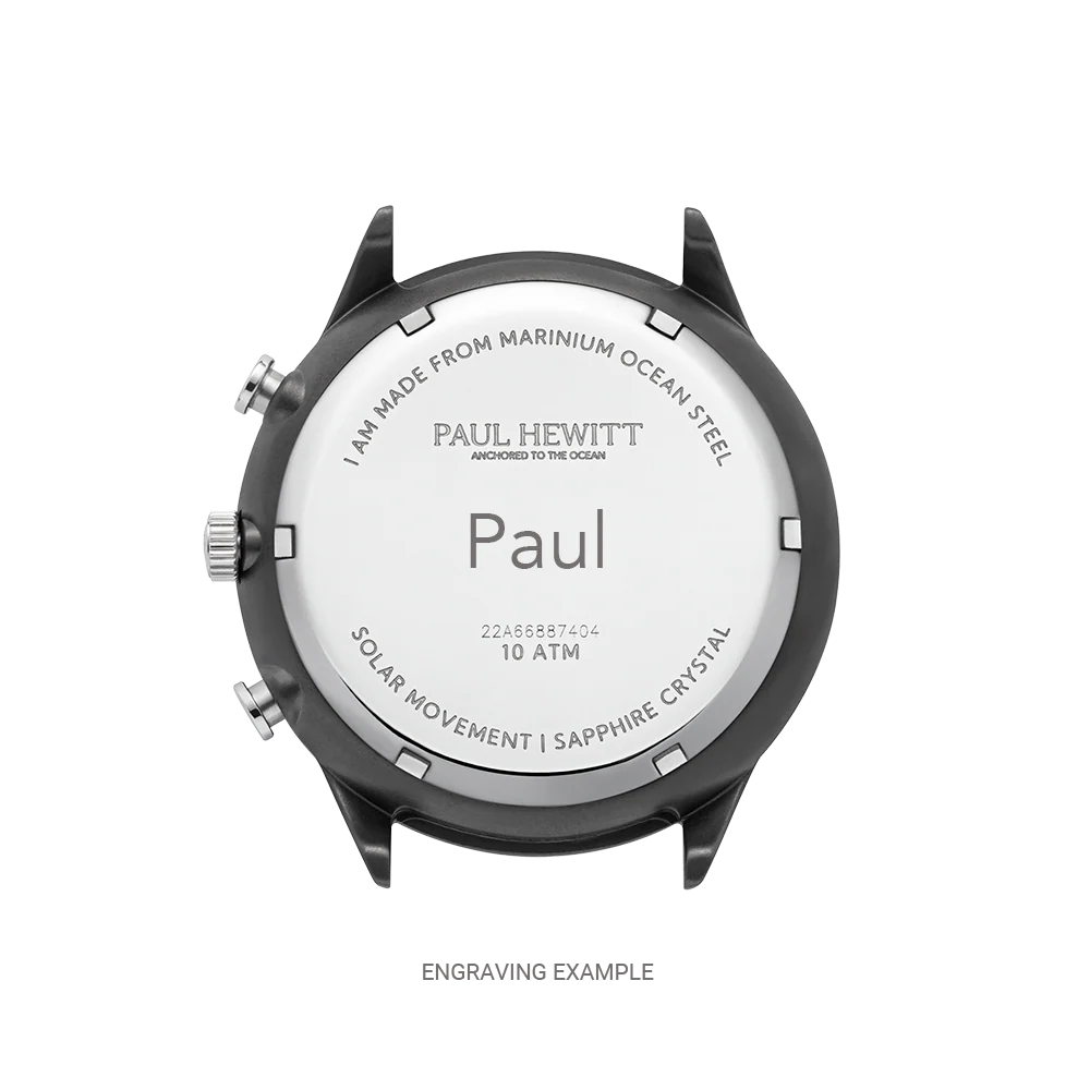 Chrono Uhr Gun Metal Weiß - Image 7