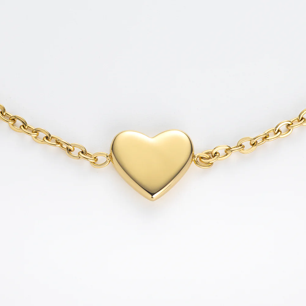 Engravable Heart Armkette Gold - Image 4