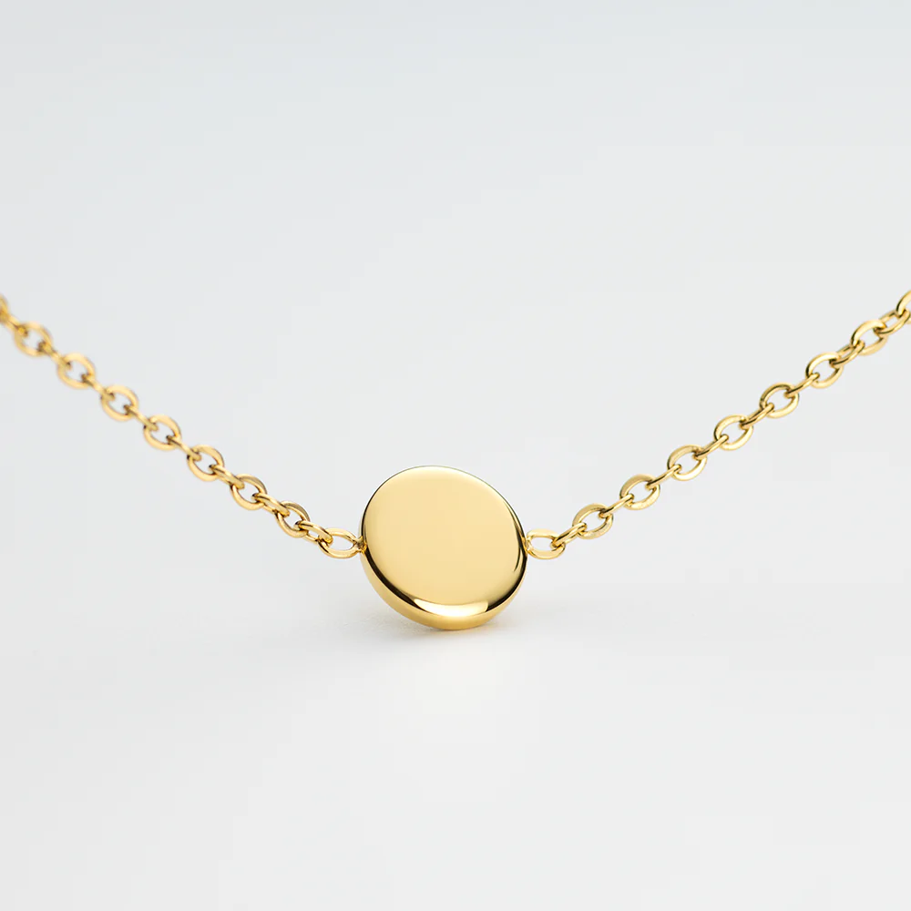 Engravable Round Armkette Gold - Image 3