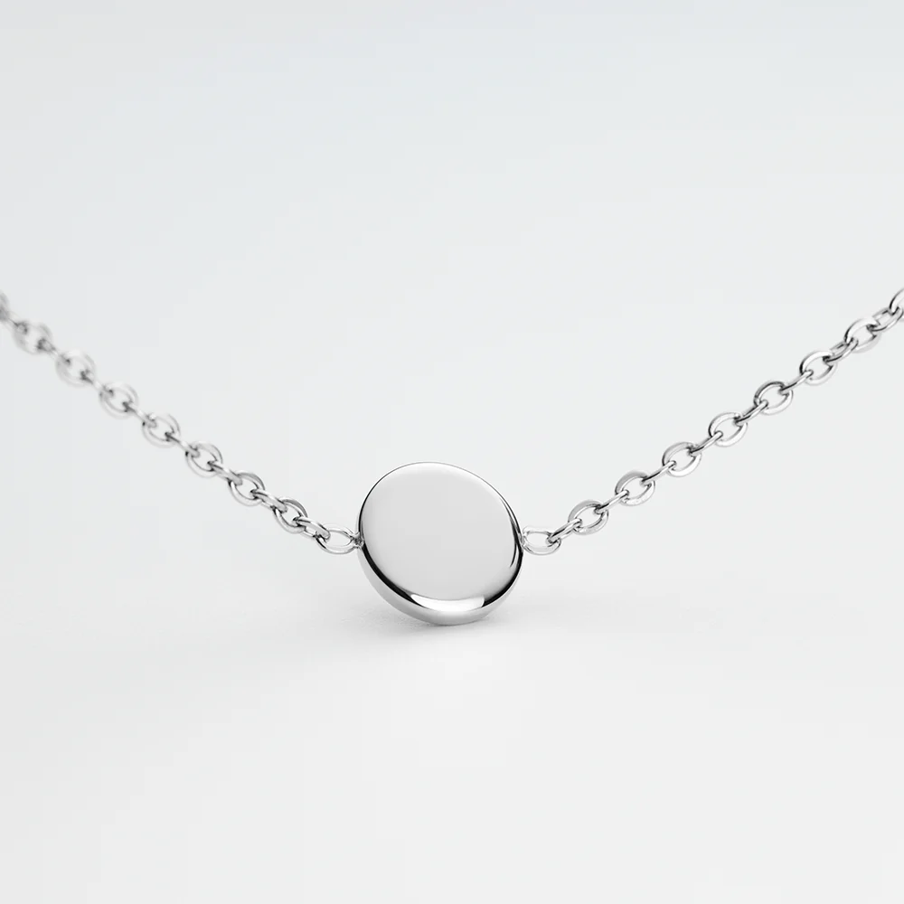 Engravable Round Armkette Silber - Image 3