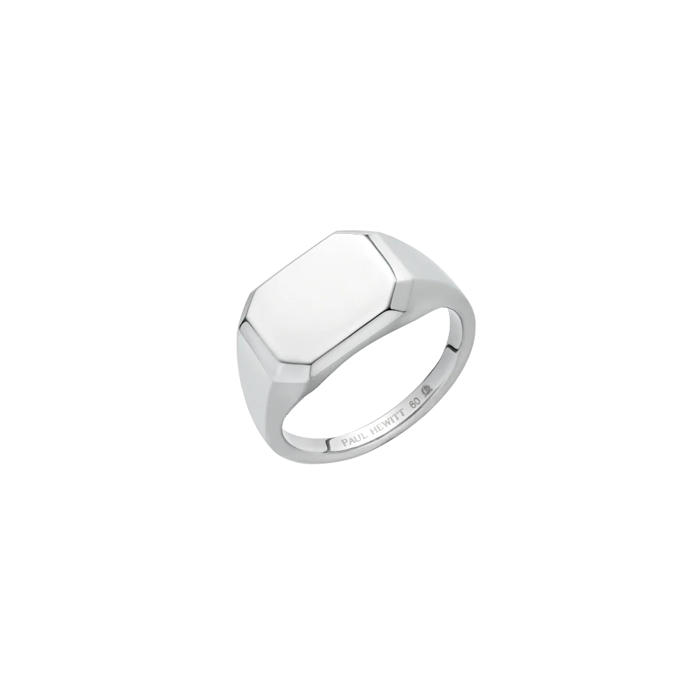 Men's Octagonal Signet Ring Silber - Image 5