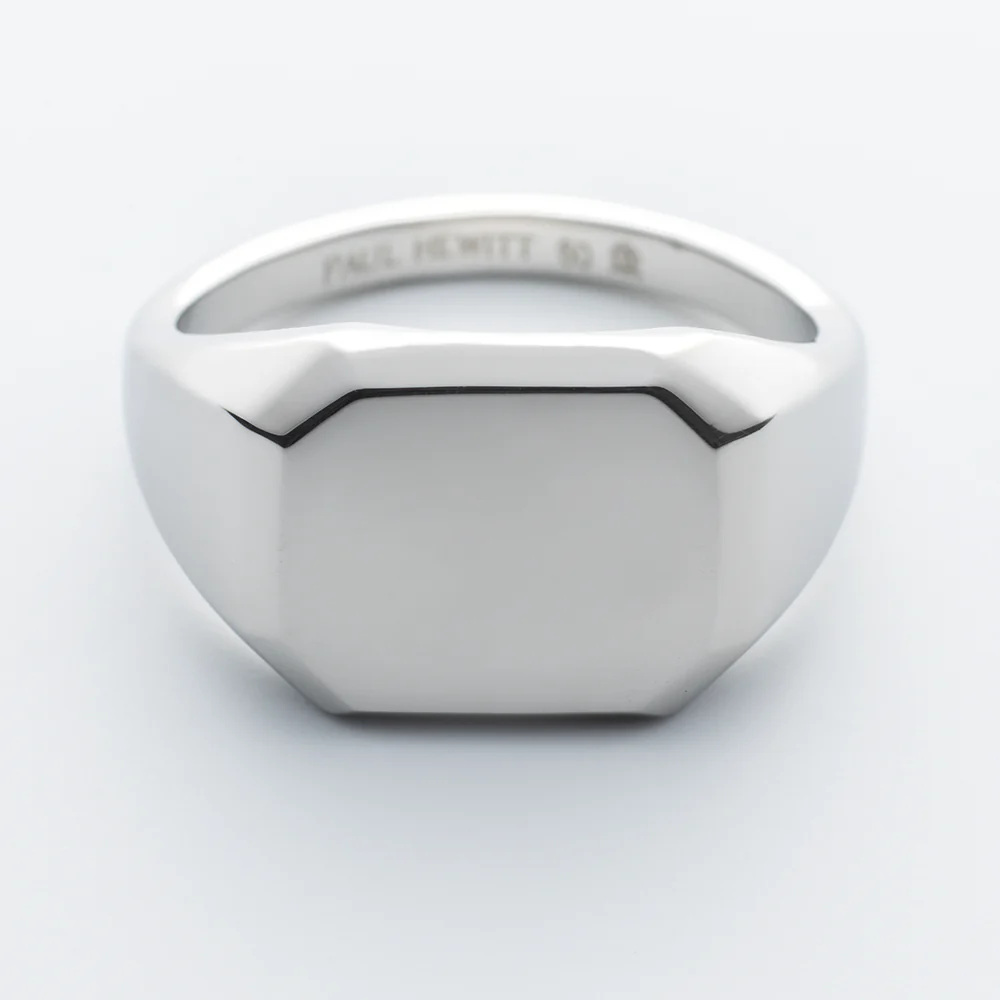 Men's Octagonal Signet Ring Silber - Image 6