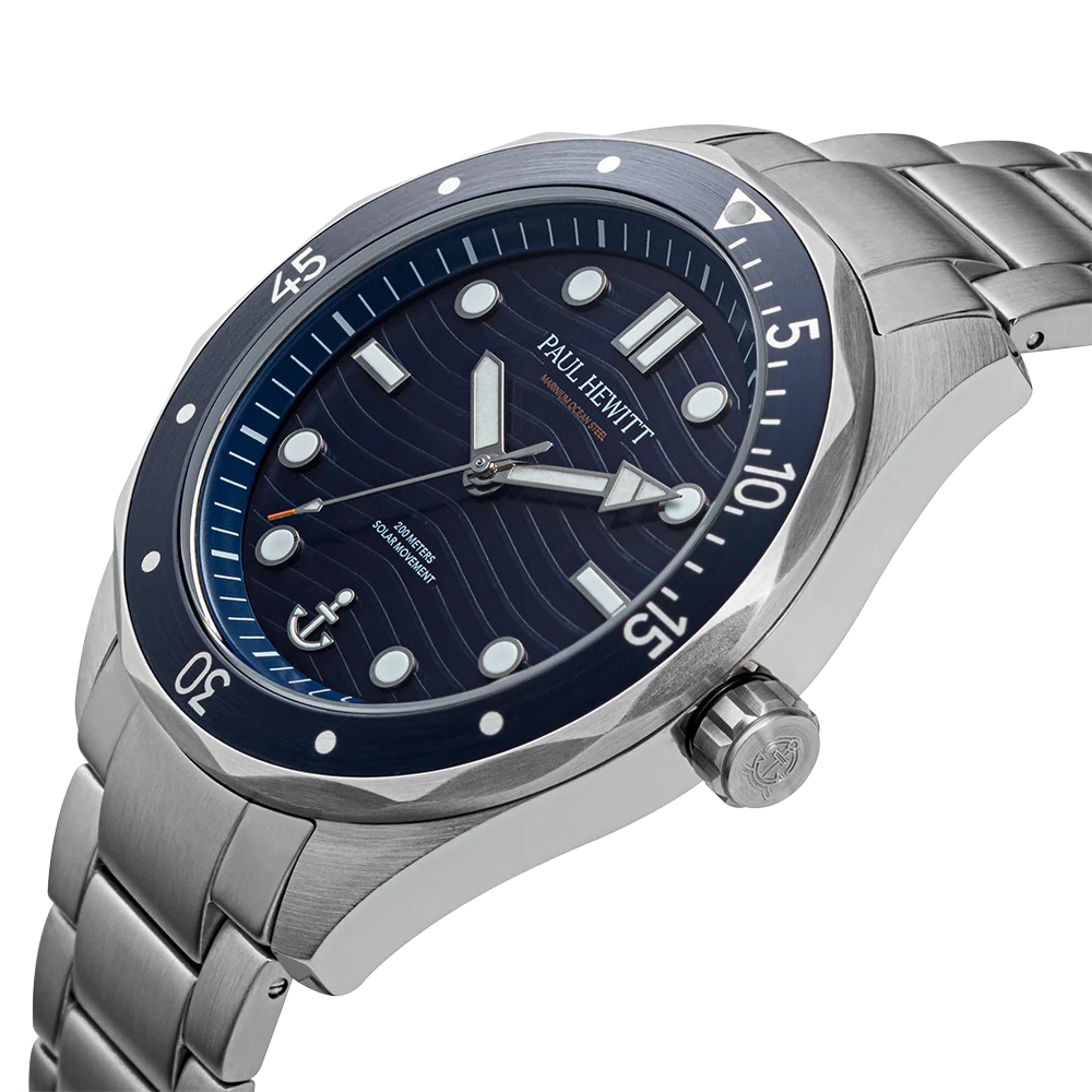 Ocean Diver Uhr Silber Blau - Image 3