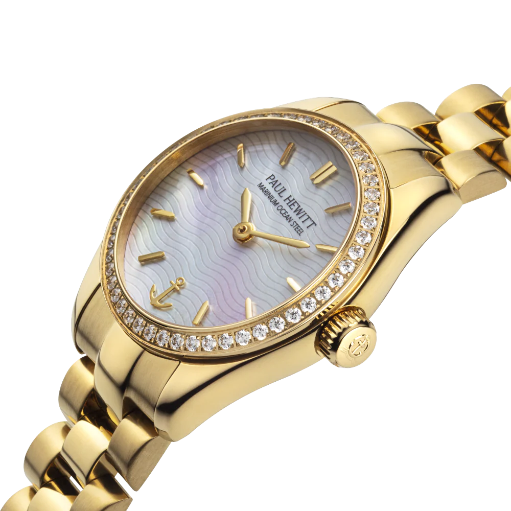 Petit Soleil Round Uhr Gold Pearl Crystal - Image 3