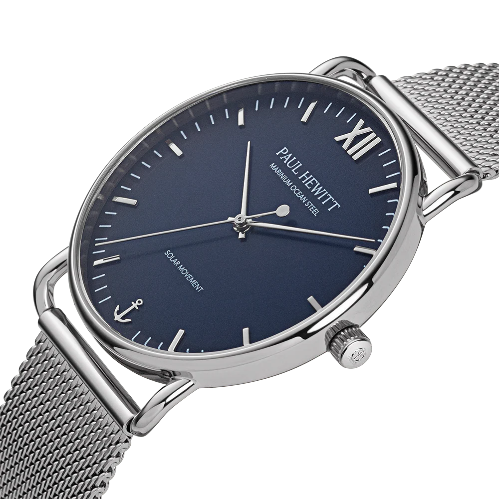 Sailor 39 mm Uhr Silber Blau - Image 3