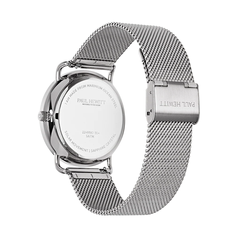 Sailor 39 mm Uhr Silber Blau - Image 4