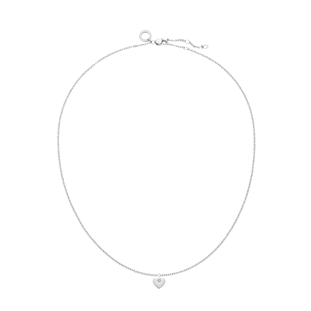 Set Engravable Heart Pendant und Halskette Silber - Image 3