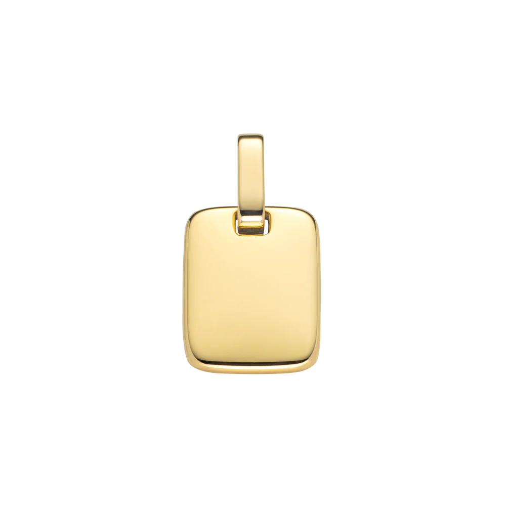 Set Engravable Plate Pendant und Halskette Gold - Image 5