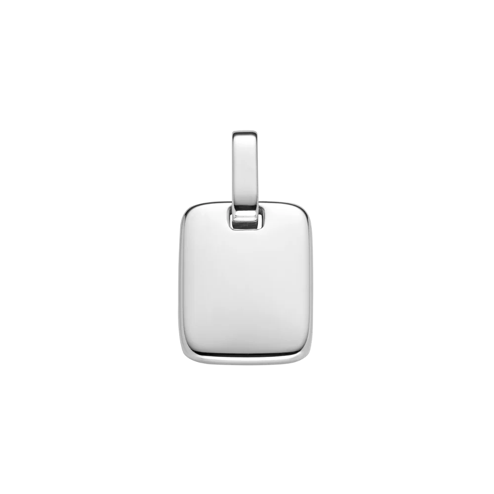 Set Engravable Plate Pendant und Halskette Silber - Image 3