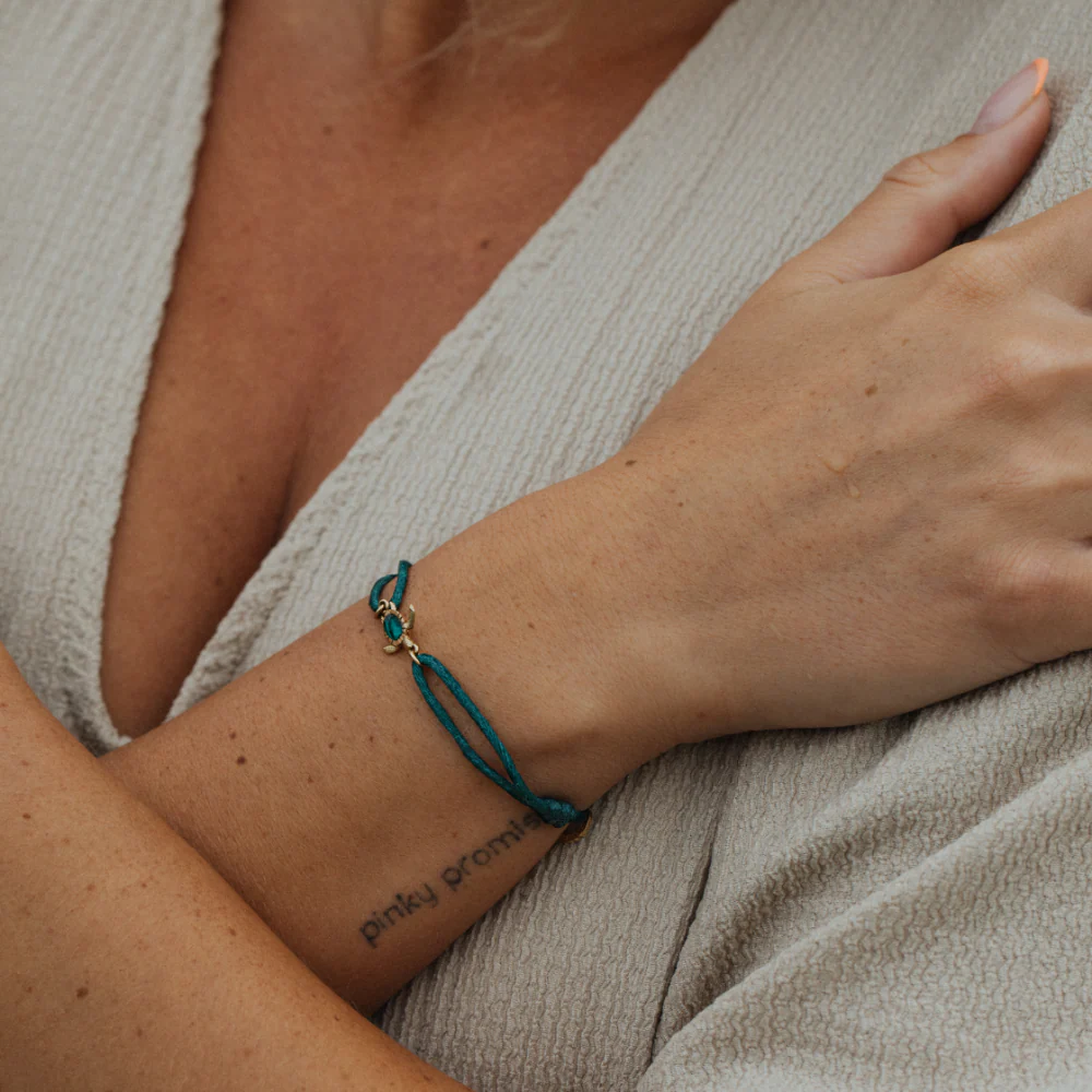 Turtle Armband Aquamarine Gold - Image 5